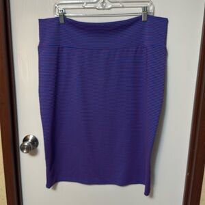 LuLaRoe Blue And Red Striped Women's Skirt Size 3X